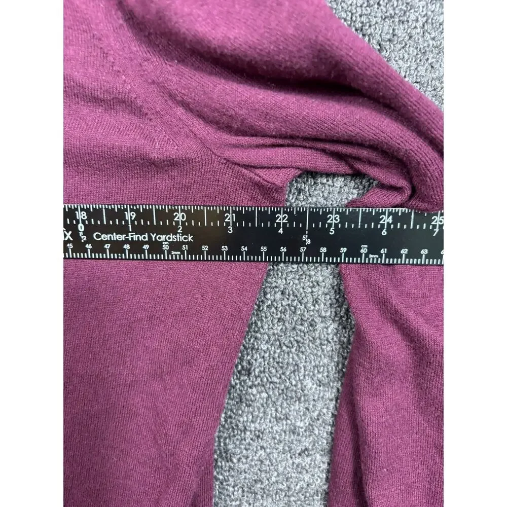 Banana Republic Sweater Men's Size L Burgundy 1/4 Zip Pima Cotton Cashmere